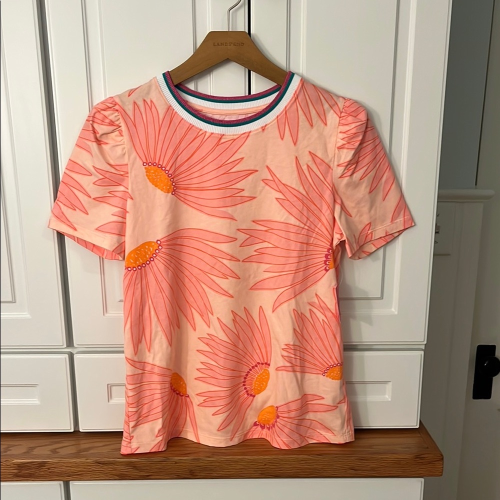 Kate Spade Floral Pink and Orange T-Shirt